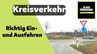 Kreisverkehr So verhältst du dich beim Ein und Ausfahren richtig  Führerschein [upl. by Jenda376]