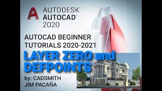 AUTOCAD 20202021 Layer 0 and Defpoints [upl. by Eirehc]