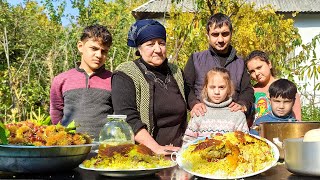 AZERBAJDZJAN VILLAGE STIL HÄLSIG PILAF RECEPT LANTLIG MATLAGNING MED FARMOR [upl. by Morty]