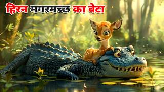 हिरन मगरमच्छ का बेटा  HIRAN MAGARMACH KA BETA KI KAHANI  HINDI STORIES  HINDI KAHANIYA [upl. by Nowad46]