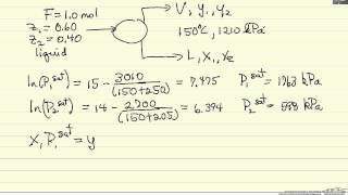 Flash Calculation Raoults Law [upl. by Ahsiemac]