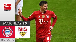 FC Bayern München  VfB Stuttgart  40  Highlights  Matchday 26 – Bundesliga 202021 [upl. by Alegnave]