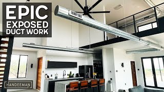 INCREDIBLE Exposed Duct Work Installation amp Finishing [upl. by Emmit]