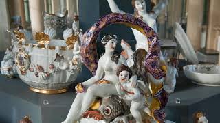 Porcelain exhibition Zwinger Palace Dresden Germany [upl. by Oneida897]