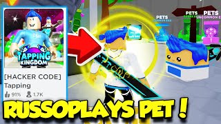 THERES A NEW TAPPING SIMULATOR GAME THAT HAS A FREE RUSSOPLAYS PET Roblox [upl. by Inalaeham]