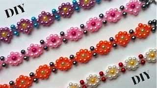 DIY Beaded bracelets Beading tutorial  Easy jewelry making [upl. by Stover73]