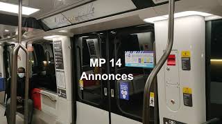 MP 14 annonces Paris metro ligne 14 [upl. by Lizzy]