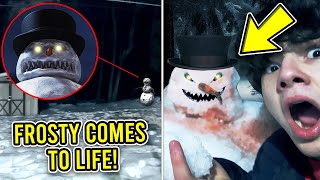 DO NOT MAKE FROSTY THE SNOWMAN AT 3 AM HE CAME TO LIFE ON CAMERA [upl. by Cody]