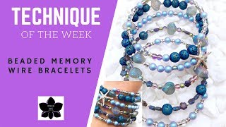 How to Make Memory Wire Bracelets DIY Easy Beading Tutorial [upl. by Adhern]