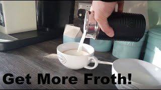 How to Get More Froth from Your Nespresso Coffee Aeroccino  Nespresso tips and help [upl. by Eusadnilem508]