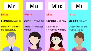 Titles Mr Mrs Miss amp Ms  Learn the difference [upl. by Matthieu]