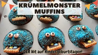 Krümelmonster Muffins  der Hit auf jedem Kindergeburtstag [upl. by Shawn]