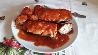 Melanzane ripiene al sugo [upl. by Nyrahs]