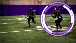 Northwestern Wildcats open field tracking Defensive backs [upl. by Turrell]