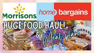 HUGE MORRISONS  HOME BARGAINS HAUL  GROCERY HAUL UK [upl. by Whitaker]