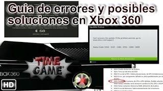 Guia de errores y soluciones de Xbox 360  360 slim [upl. by Loughlin]