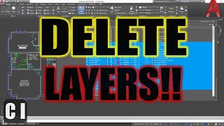 AutoCAD How to Delete Any Layer  3 Simple Methods  2 Minute Tuesday [upl. by Teirtza]