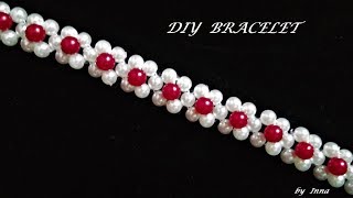 DIY 10 minutes beaded bracelet Beginners beaded bracelet pattern [upl. by Avevoneg]