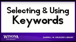 Selecting amp Using Keywords [upl. by Alit]