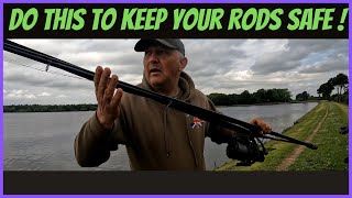 carpfishing fishingtips Do this to pack away your carp fishing rods safely into your rod holdall [upl. by Adelina]