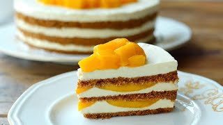 CREAMY MANGO GRAHAM  No HandMixer No Gelatin No Bake [upl. by Isied338]