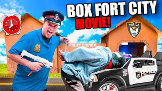 Worlds Biggest Box Fort City The Movie  Living In Cardboard 24 Hour Challenge [upl. by Eibbob]