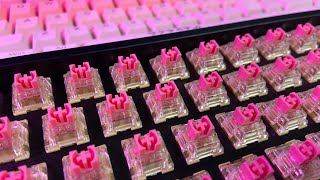 TTC Gold Pink Switches First Impression and Sound Test No Lube and Foam on Keychron K6 [upl. by Attesoj]