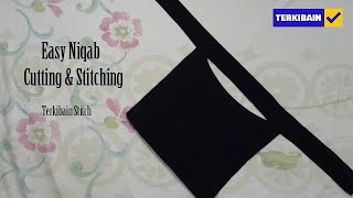 Niqab cutting and stitching  Hijab Cutting And Stitching In Urdu hindi with English Subtitle [upl. by Ataymik169]