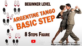 Argentine Tango quotBASIC STEPquot  Argentine Tango for beginners [upl. by Anauqahs]