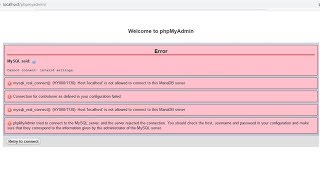 Solved mysqlirealconnect HY0001130 Host localhost is not allowed to connect to this [upl. by Goat]