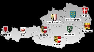 Lerne die Bundesländer Österreichs amp Hauptstädte CampC [upl. by Volin883]