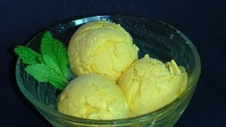 Mango Ice Cream  Indian Dessert Recipe Video [upl. by Latia]