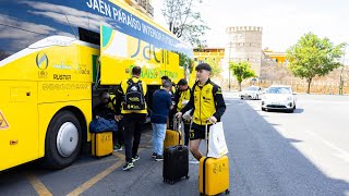 Llegada del Jaén Paraíso Interior a Sevilla RFEF [upl. by Vita]