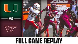 Miami vs Virginia Tech Full Game  2022 ACC Football [upl. by Gretel]