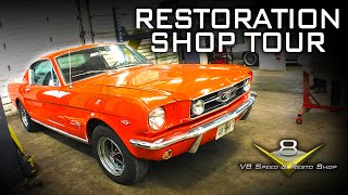 Muscle Car Restoration Shop Tour at V8 Speed amp Resto Shop [upl. by Tiloine333]