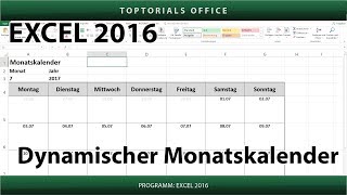 Dynamischen Monatskalender erstellen  Download Excel [upl. by Nica]